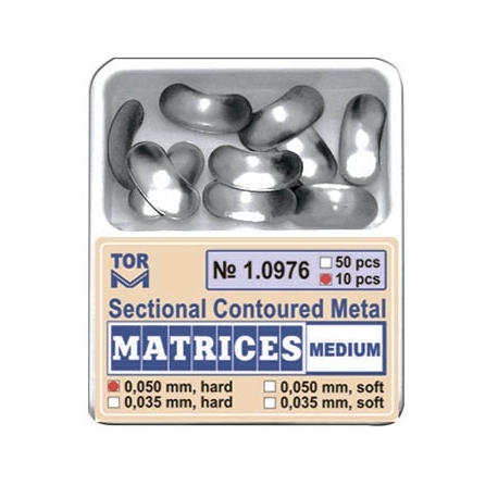 Προκαμπυλωμένα τεχνητά τοιχώματα 0.050mm medium hard 50 τεμάχια TorVM