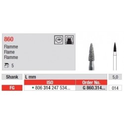 Diamond End Mills Flame FG 860 - 5 τεμ.