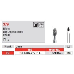 Διαμαντοκόφτες σχήματος αυγού FG 379 - 5 τεμ. 