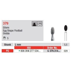 Διαμαντοκόφτες σχήματος αυγού FG 379 - 5 τεμ.