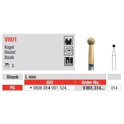 Φρέζες DiaCut Στρογγυλή Κεφαλή MLT V801 - 5 τεμ. 