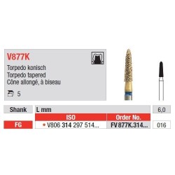 Κόφτες DiaCut MLT Torpedo Tapered FG V877K - 5 τεμ. 