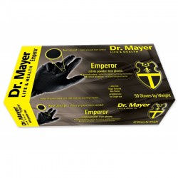 Εξεταστικά γάντια νιτριλίου μαύρα Emperor size XL Dr.Mayer