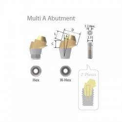 Γωνιακό Κολόβωμα Multi Unit 30° D4.5 C4 χωρίς Hex (εξάγωνο)