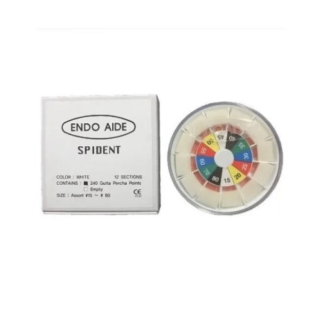 Assortment με Κώνους Γουταπέρκας Endo Aide 015-080 240 τεμάχια Spident