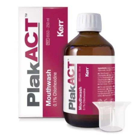 Στοματικό Διάλυμα Με Χλωρεξιδίνη 0.1% PlakACT 250ml Kerr