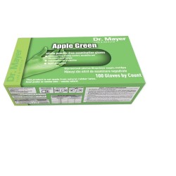 Γάντια Εξέτασης χωρίς πούδρα DR. MAYER APPLE GREEN (Πράσινο Μήλο) 100 Μεγέθους M