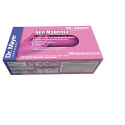 Γάντια εξέτασης νιτριλίου χωρίς πούδρα DR. MAYER NEO MAGENTA 100 Μεγέθους S