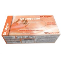 Γάντια εξέτασης νιτριλίου χωρίς πούδρα DR. MAYER ORANGEADE 100 Μεγέθους S