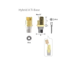 Κολόβωμα NARROW Ti-Base Short-Angled χωρίς Hex D4.0 Inno