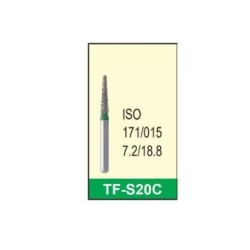 Φρέζα διαμάντι αδρόκοκκη short TF-S20C Πράσινο ISO 171/015 Mani