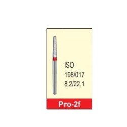 Φρέζα διαμάντι λεπτόκοκκη PRO-2F κόκκινο ISO 198/018 Mani
