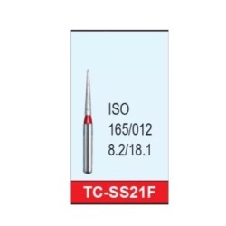Φρέζα διαμάντι super-short TC-SS21F κόκκινο ISO165/012 Mani