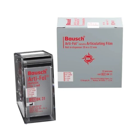 Χαρτί άρθρωσης Arti-Fol Metallic 12µ Μονής όψης κόκκινο ρολό 22mm x 20m Bausch