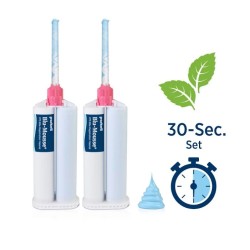 Blu-Mousse Super Fast Peppermint(Μέντα) 30 δευτερολέπτων 2 x 50ml + 6 ρύγχη Parkell