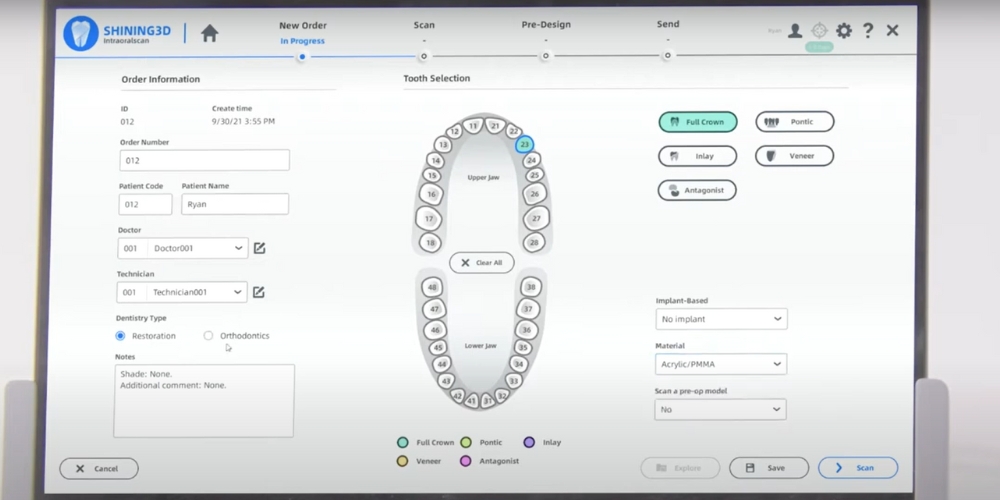 AoralScan 3 Software